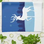 Rentier Illustration individuelle Name Küchentuch (Gefaltet)