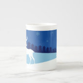 Rentier Illustration individuelle Name Tasse (Vorderseite)