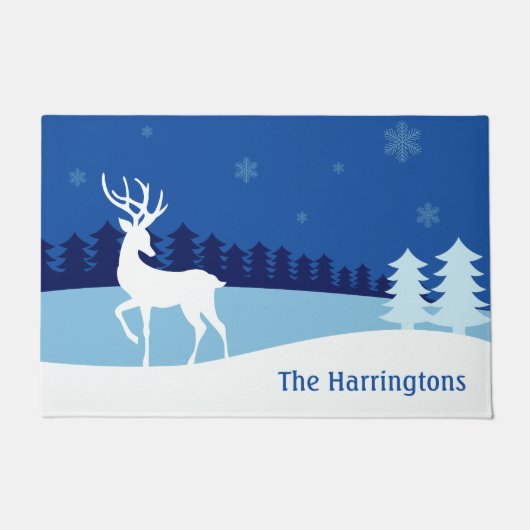 Rentier Illustration individuelle Name Türmatte (Vorderseite)