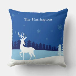 Rentier Illustration individuelle Name werfen Kiss Kissen