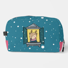 Rentier im Fenster Waschbeutel