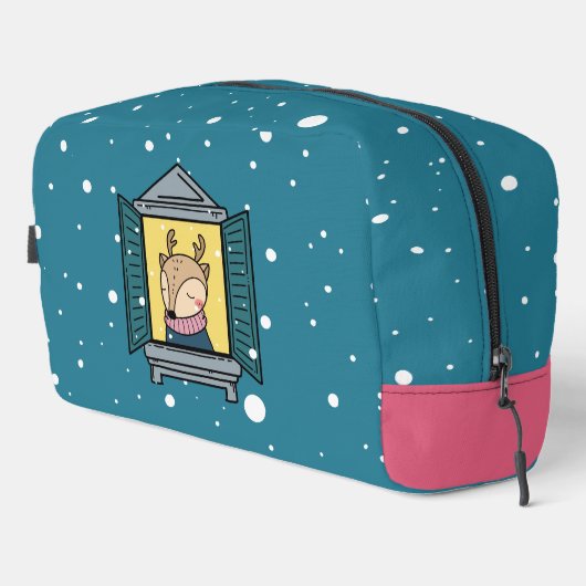 Rentier im Fenster Waschbeutel (Rechte Ecke)