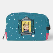 Rentier im Fenster Waschbeutel (Rückseite)