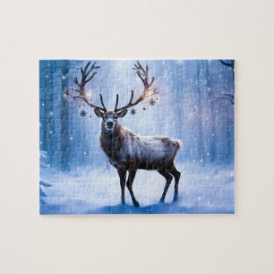 Rentier im Magischen Wald-Jigsaw-Puzzle Puzzle