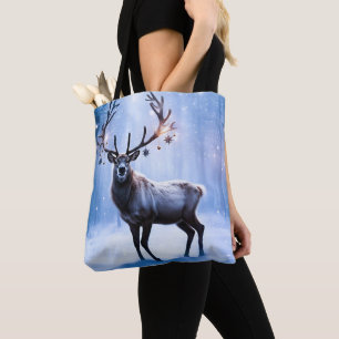 Rentier im Magischen Wald Tasche