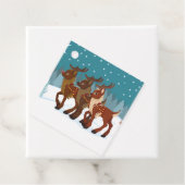 Rentier im Schnee Geschenkanhänger (Beispiel)