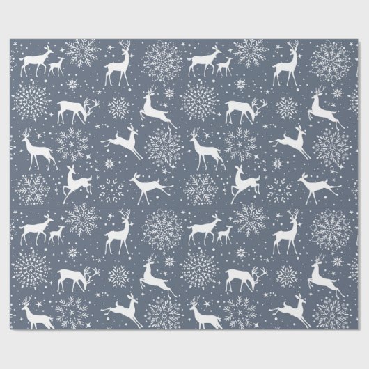 Rentier im Schnee Geschenkpapier (Flach)