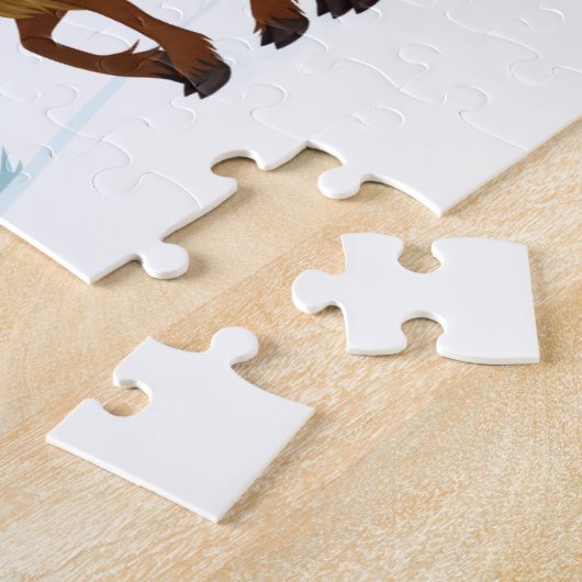 Rentier im Schnee Puzzle (Seite)