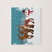 Rentier im Schnee Puzzle (Vertikal)