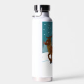 Rentier im Schnee Trinkflasche (Rechts)