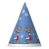 Rentier im Schnee Weihnachtshut des Party Partyhütchen (Links)