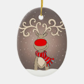 Rentier im schneegrauen Ornament (Vorne)
