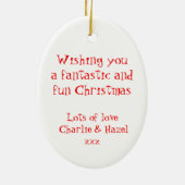 Rentier im schneegrauen Ornament (Hinten)