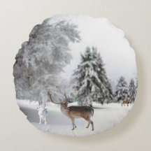 Rentier im Schneekissen