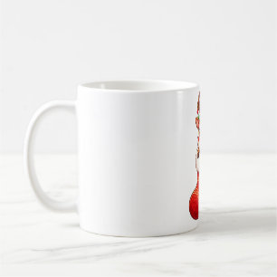 Rentier im Weihnachtsstrumpf Kaffeetasse