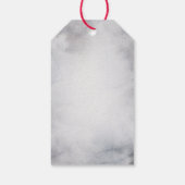 Rentier im Wilden Grauen Wasserfarben Weihnachtsgi Geschenkanhänger (Rückseite)