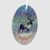 Rentier im Winter Ornament (Vorderseite)