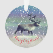 Rentier im Winter Ornament (Vorderseite)