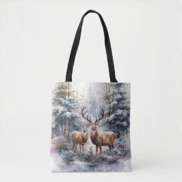 Rentier im Winter Wonderland Tasche