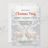 Rentier im Winter Wonderland Weihnachts-Party Einladung (Rückseite)
