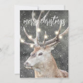 Rentier im Winterschnee Einladung (Vorderseite)