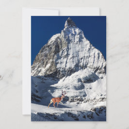 Rentier in Bergkollektion Feiertagskarte