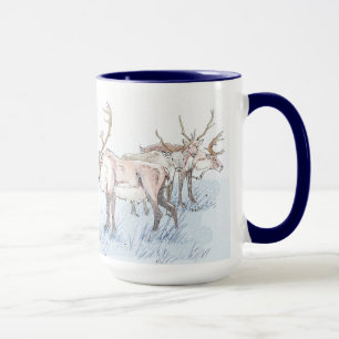 Rentier in der Schneezeit-Tasse Tasse