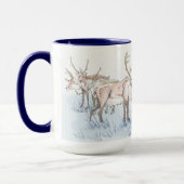 Rentier in der Schneezeit-Tasse Tasse (Links)