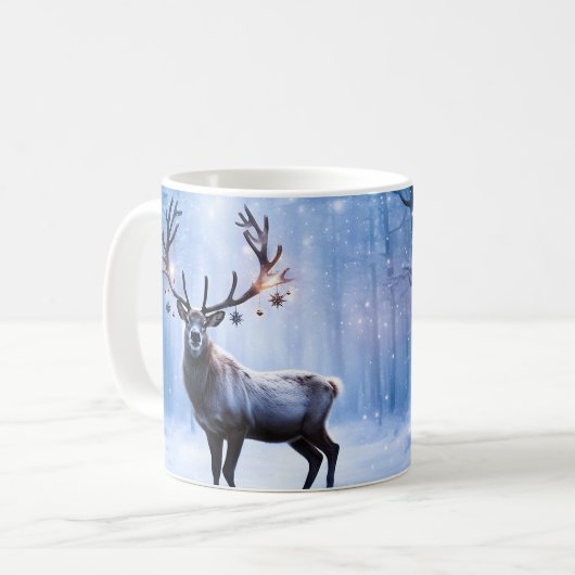 Rentier in der Tasse des Magischen Waldes (Vorderseite Links)