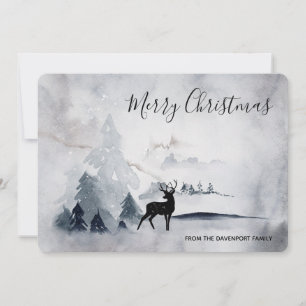 Rentier in der Wildgrau-Wasserfarbe Weihnachten
