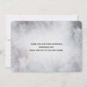 Rentier in der Wildgrau-Wasserfarbe Weihnachten Dankeskarte (Rückseite)