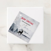 Rentier in der Wildgrau-Wasserfarbe Weihnachten Geschenkanhänger (Beispiel)