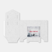 Rentier in der Wildgrau-Wasserfarbe Weihnachten Geschenkschachtel (Ungefaltet)