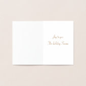 Rentier in Gold Weihnachtskarten Folienkarte (Innenseite)