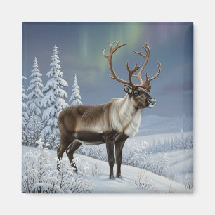 Rentier in Lappland Finnland Reise Magnet