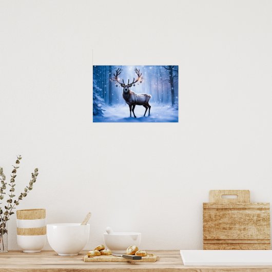 Rentier in Magical Forest Poster (Küche)