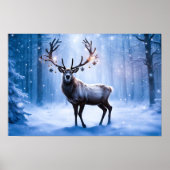 Rentier in Magical Forest Poster (Vorne)