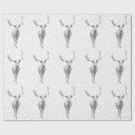 Rentier in Snowstorm Wrapping Paper Geschenkpapier