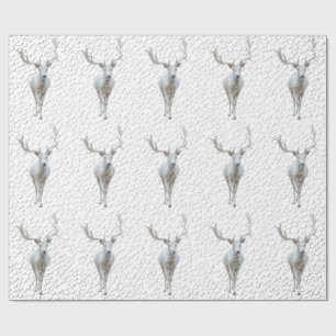 Rentier in Snowstorm Wrapping Paper Geschenkpapier