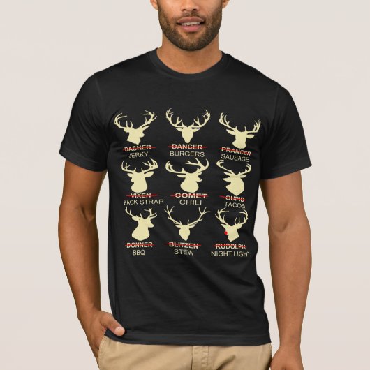 Rentier Jerky, Back Strap, Chili, Wurst T-Shirt (Vorderseite)
