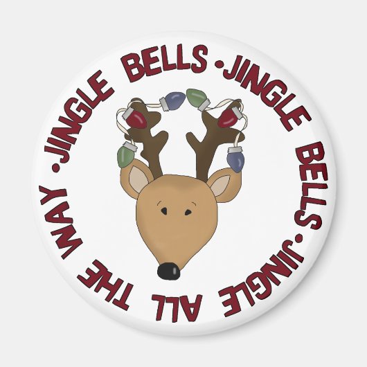 Rentier Jingle Bells Tshirts und Geschenke Magnet (Vorne)