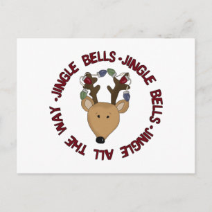 Rentier Jingle Bells Tshirts und Geschenke Postkarte