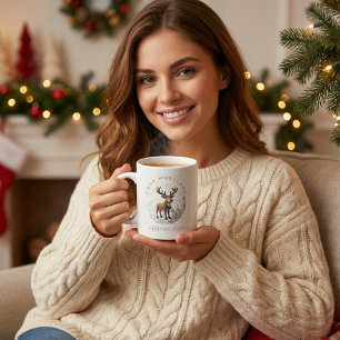 Rentier-Kaffeetassen Cartoon süße Typografie Jumbo-Tasse
