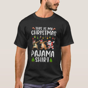 Rentier Känguru Weihnachtsmann Dabbing Weihnachts- T-Shirt