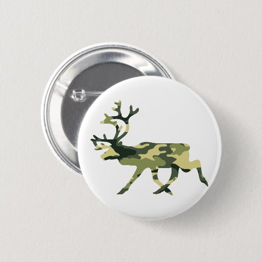 Rentier/Karibik-Waldkamouflage / Camouflage Button (Vorne & Hinten)