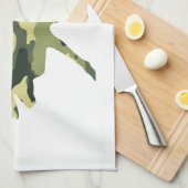 Rentier/Karibik-Waldkamouflage / Camouflage Geschirrtuch (Viertel Falte)