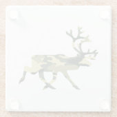 Rentier/Karibik-Waldkamouflage / Camouflage Glasuntersetzer (Rückseite)