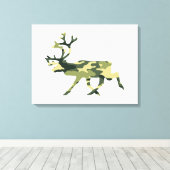 Rentier/Karibik-Waldkamouflage / Camouflage Leinwanddruck (Insitu (Holzboden))