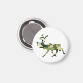Rentier/Karibik-Waldkamouflage / Camouflage Magnet (Vorderseite/Rückseite)