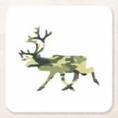 Rentier/Karibik-Waldkamouflage / Camouflage Rechteckiger Pappuntersetzer (Vorderseite)